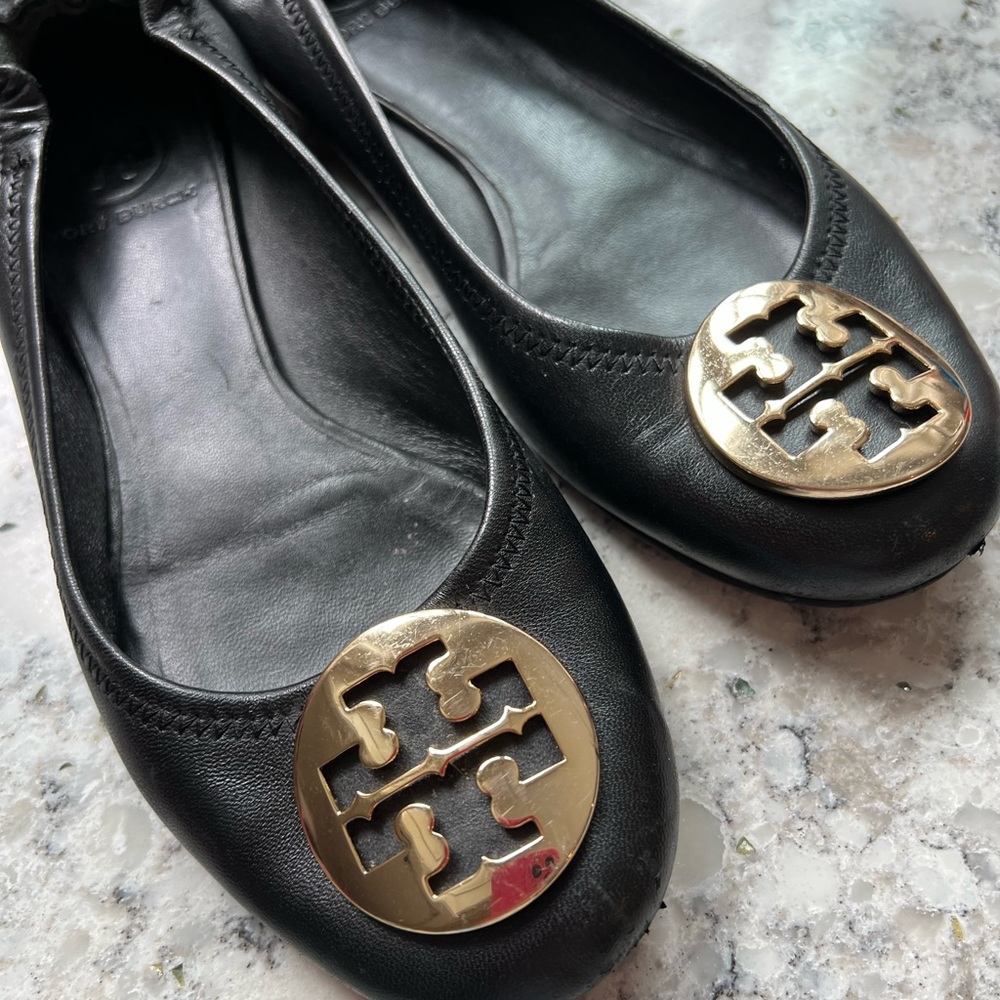 Tory Burch Minnie Travel Ballet Flats (gold) 🌟